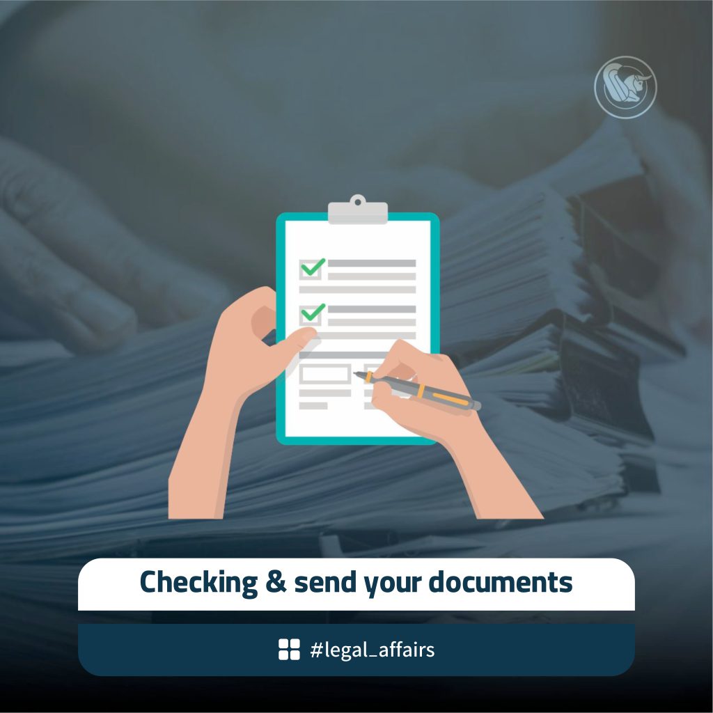 Checking and sending documents to the Spanish immigration office