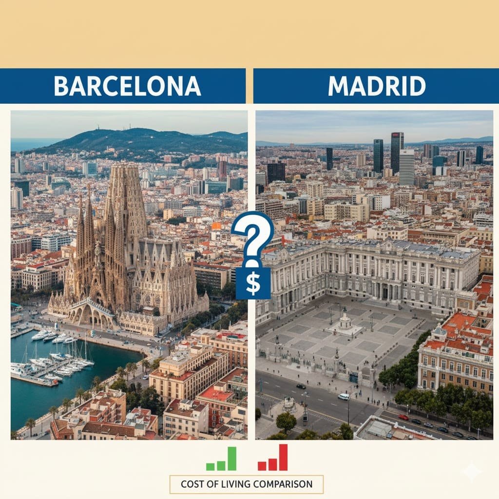 مقایسه قیمت مسکن مادرید و بارسلونا ۲۰۲۶